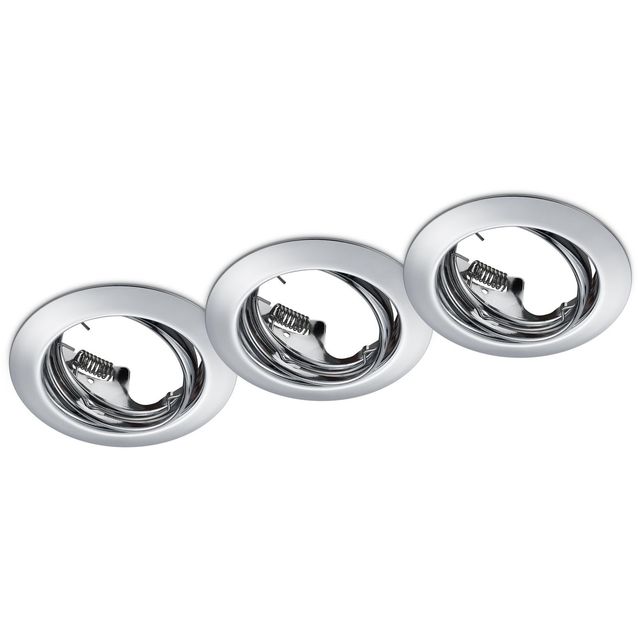 Alasvalosarja Trio Jura ø83x70 mm IP20 kromi 3 kpl