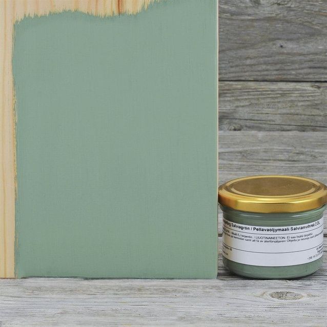 Pellavaöljymaali Allbäck salvian vihreä  200 ml