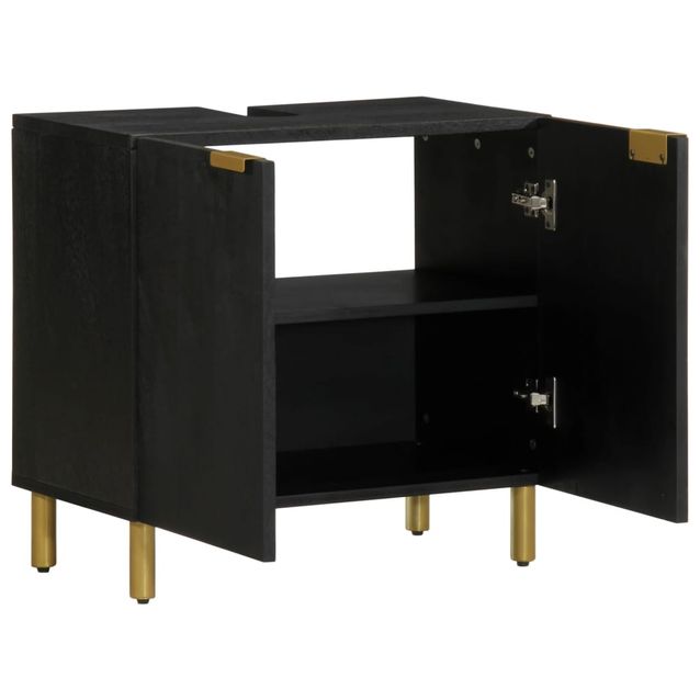 Allaskaappi Musta 62x33x58 cm suunniteltu puu (17667)