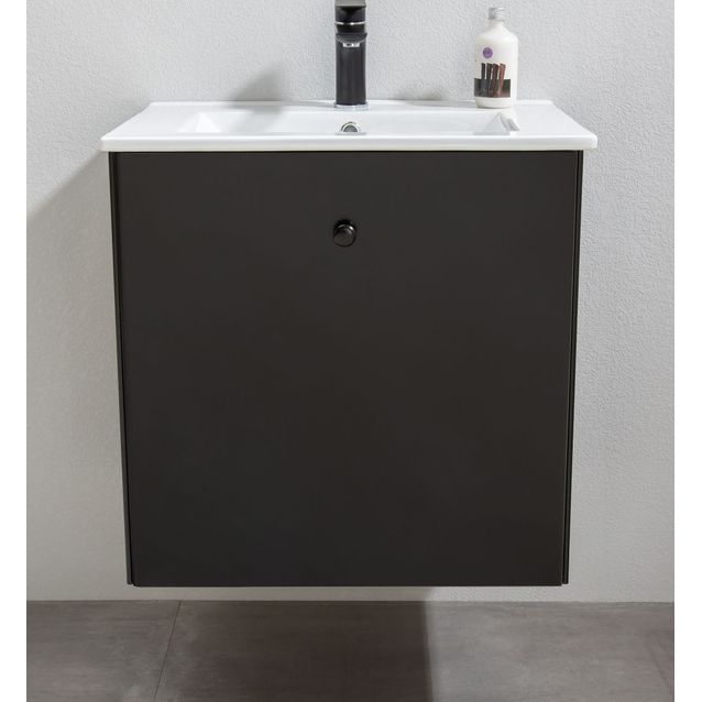 Allaskaappi pesualtaalla Bathlife Fröjd, 620x620x600cm, mattamusta