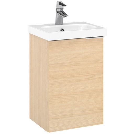 Allaskaappi pesualtaalla Temal Stella 42,5x35 cm 1 ovi vasen vaalea tammi