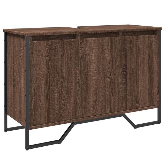 Allaskaappi ruskea 91x35x60 cm tekninen puu (48663)