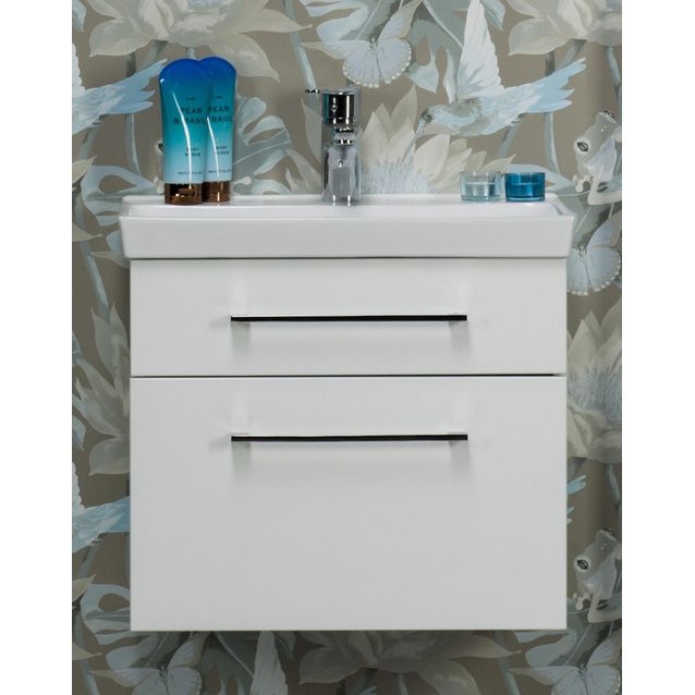 Allaskaappi ja pesuallas Noro Fix Trend 550 valkoinen matta