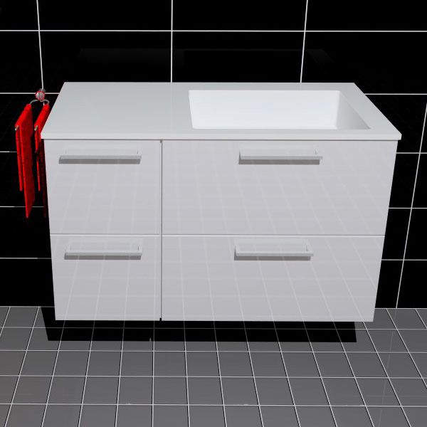 Allaskaappi ja pesuallas Easy Bath Tango 90 TEN4 oikea