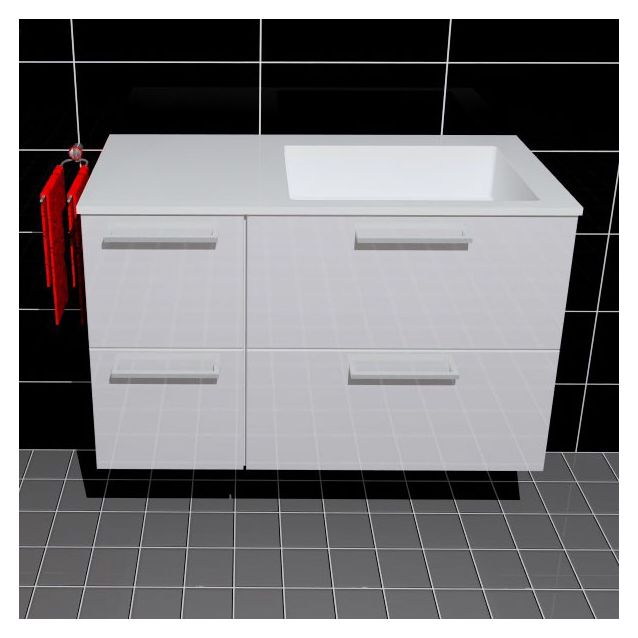 Allaskaappi ja pesuallas Easy Bath Tango 90 TEN4 oikea