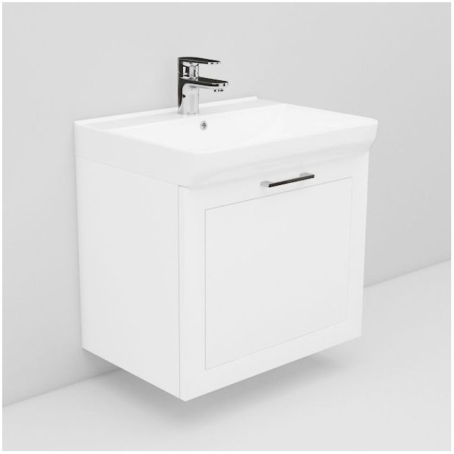 Allaskaappi ja tasoallas Noro Living 3.2 600mm yhdellä laatikolla valkoinen raami