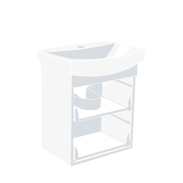 Allaskalusteen runko ja pesuallas Hafa Life 500 valkoinen