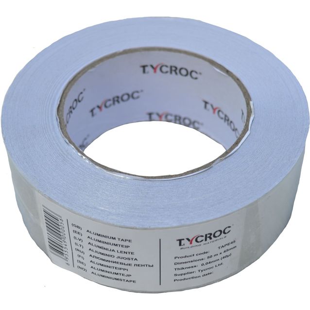 Alumiiniteippi Tycroc 50 m x 45 mm 70 mikrometriä