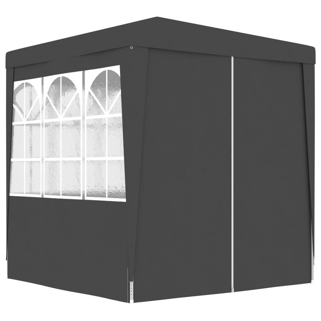 Ammattilaisten juhlateltta sivuseinillä 2x2m 90g/m² antrasiitti