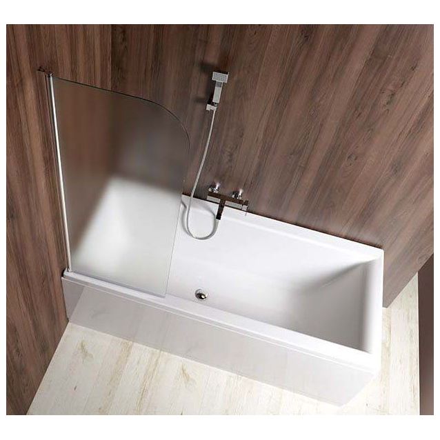 Ammeseinä Interia Vilma 600x1400 mm huurrelasi kiiltävä alumiini vasen