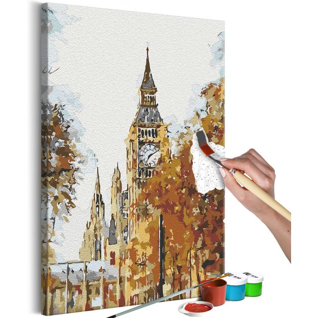DIY kangas maalaus - Autumn in London