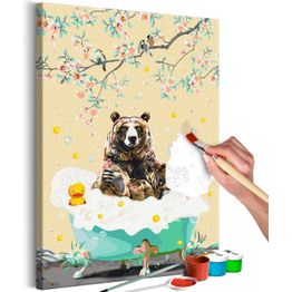 DIY-taulu Artgeist Bathing Bear, 60x40cm, monivärinen