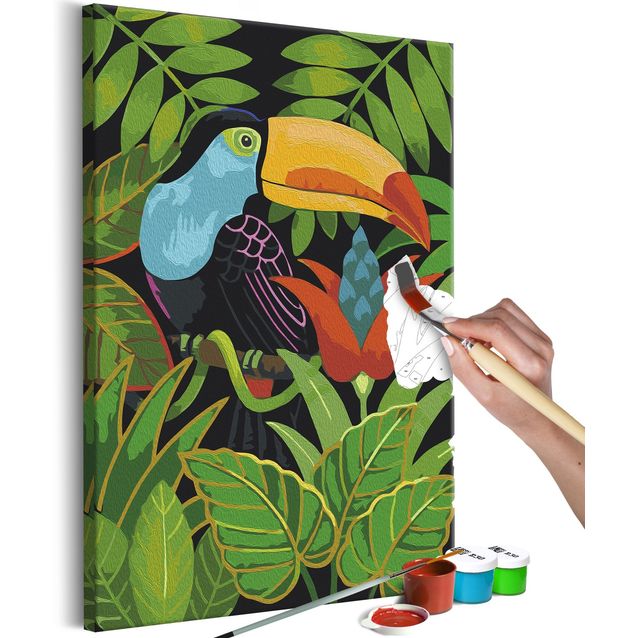 DIY kangas maalaus - Beautiful Toucan