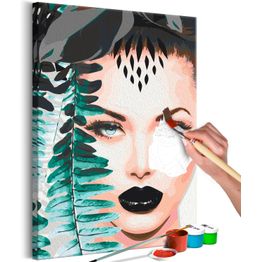 DIY-taulu Artgeist Black Lips, 60x40cm, vihreä