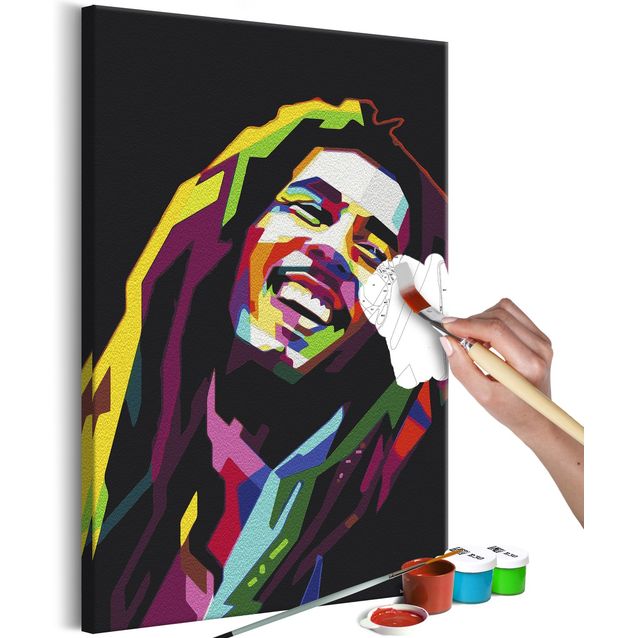 DIY kangas maalaus - Bob Marley