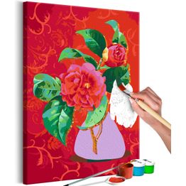 DIY-taulu Artgeist Bouquet in a Purple Vase, 60x40cm, monivärinen
