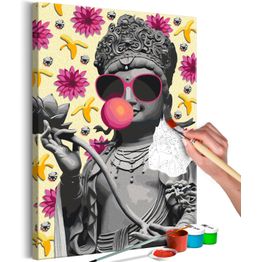 DIY-taulu Artgeist Buddha and Bananas, 60x40cm, harmaa