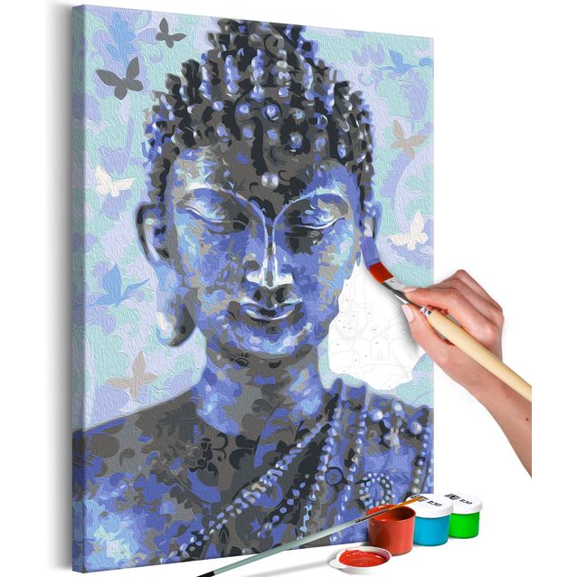 DIY kangas maalaus - Buddha and Butterflies