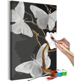 DIY-taulu Artgeist Butterflies on a Twig, 60x40cm, beige