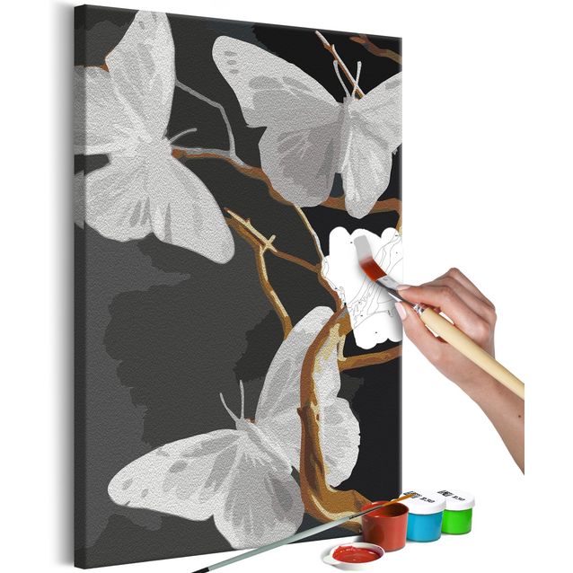 DIY kangas maalaus - Butterflies on a Twig