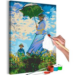 DIY-taulu Artgeist Claude Monet: Woman with a Parasol, 60x40cm, sininen