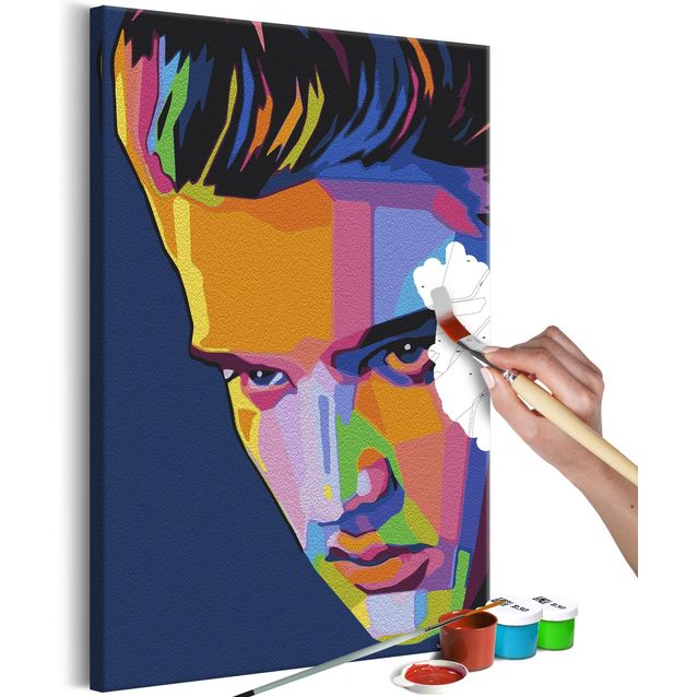 DIY kangas maalaus - Colourful Elvis