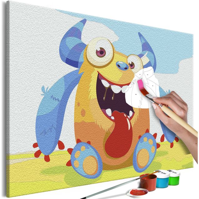 DIY kangas maalaus - Cute Monster