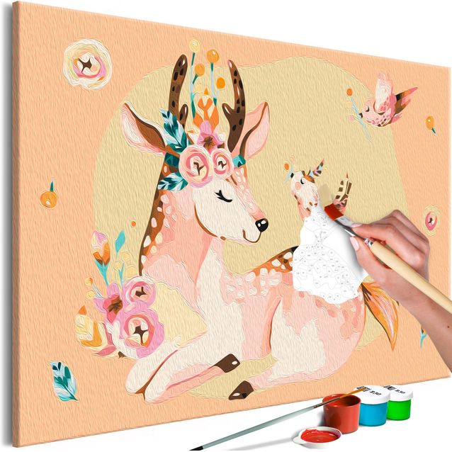 DIY kangas maalaus - Doe
