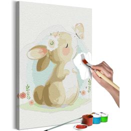 DIY-taulu Artgeist Dreamer Rabbit, 60x40cm, valkoinen