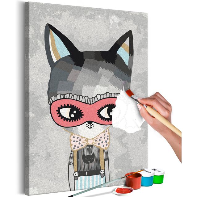 DIY kangas maalaus - Elegant Kitty