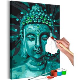DIY-taulu Artgeist Emerald Buddha, 60x40cm, vihreä