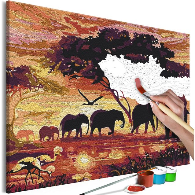 DIY kangas maalaus - Family Walk