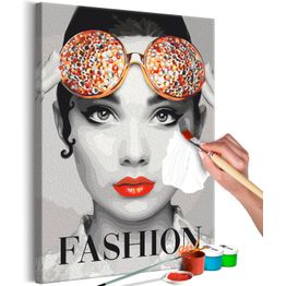 DIY-taulu Artgeist Fashion Girl, 60x40cm, harmaa
