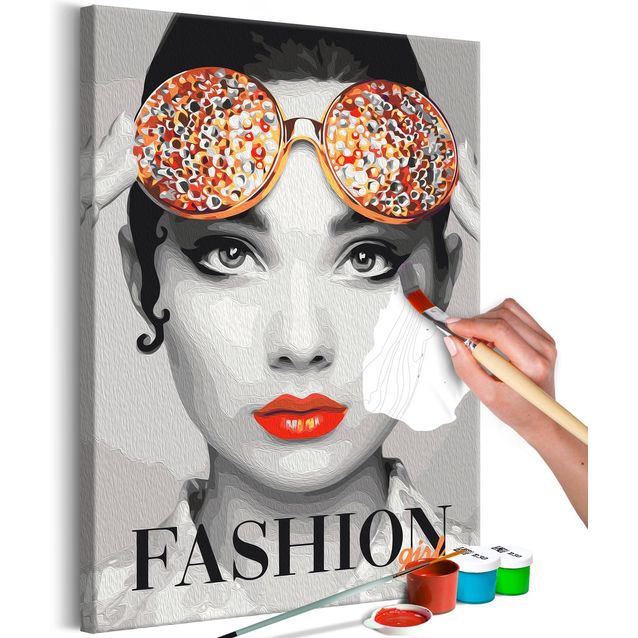 DIY kangas maalaus - Fashion Girl
