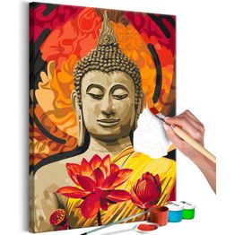 DIY-taulu Artgeist Fiery Buddha, 60x40cm, monivärinen