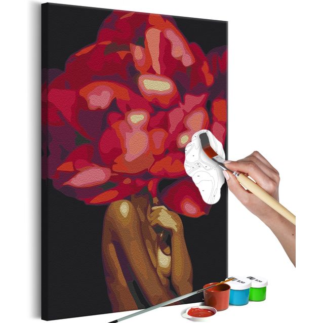 DIY kangas maalaus - Floral Head