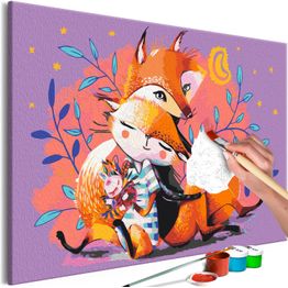 DIY-taulu Artgeist Fox Family, 40x60cm, monivärinen