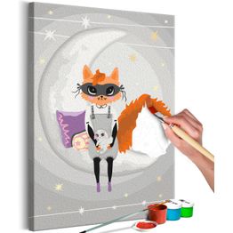 DIY-taulu Artgeist Fox for Goodnight, 60x40cm, harmaa