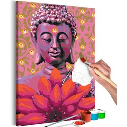 DIY-taulu Artgeist Friendly Buddha, 60x40cm, vaaleanpunainen