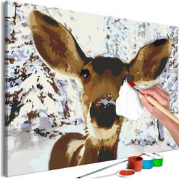 DIY-taulu Artgeist Friendly Deer, 40x60cm, harmaa