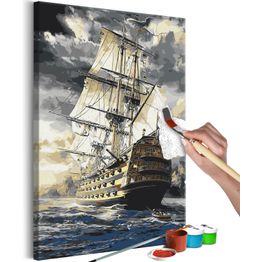 DIY-taulu Artgeist Frigate, 60x40cm, harmaa