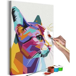 DIY-taulu Artgeist Geometric Cat, 60x40cm, monivärinen