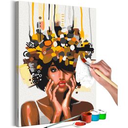 DIY-taulu Artgeist Golden Head, 60x40cm, beige