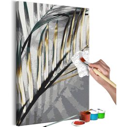 DIY-taulu Artgeist Golden Palm Tree, 60x40cm, harmaa