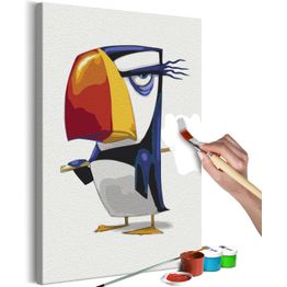 DIY-taulu Artgeist Grumpy Penguin, 60x40cm, monivärinen