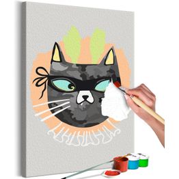 DIY-taulu Artgeist Half Cat, Half Rabbit, 60x40cm, harmaa