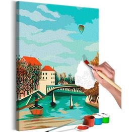 DIY-taulu Artgeist Henri Rousseau Study for View of the Pont de S?vres, 60x40cm, beige