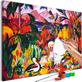 DIY-taulu Artgeist Jean Metzinger: Paysage coloré aux oiseaux aquatiques, 40x60cm, monivärinen