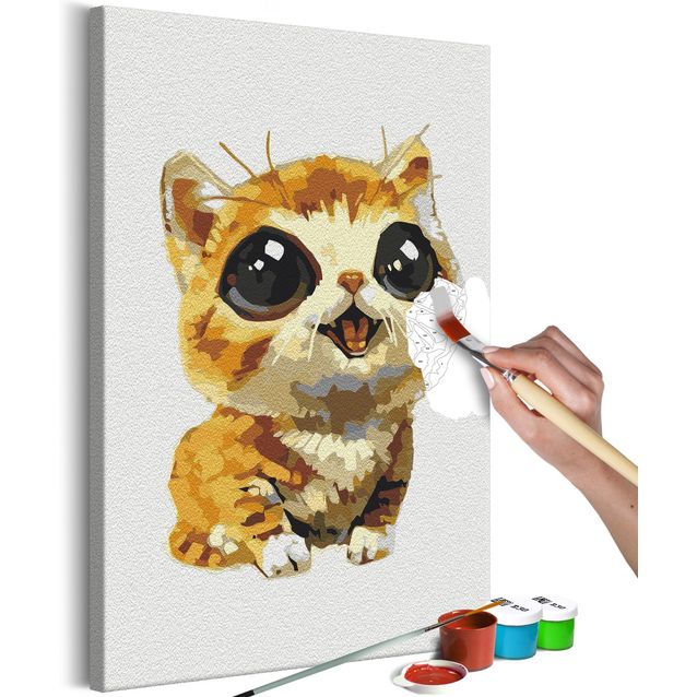 DIY kangas maalaus - Joyful Cat