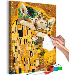 DIY-taulu Artgeist Kissing Cats, 60x40cm, keltainen